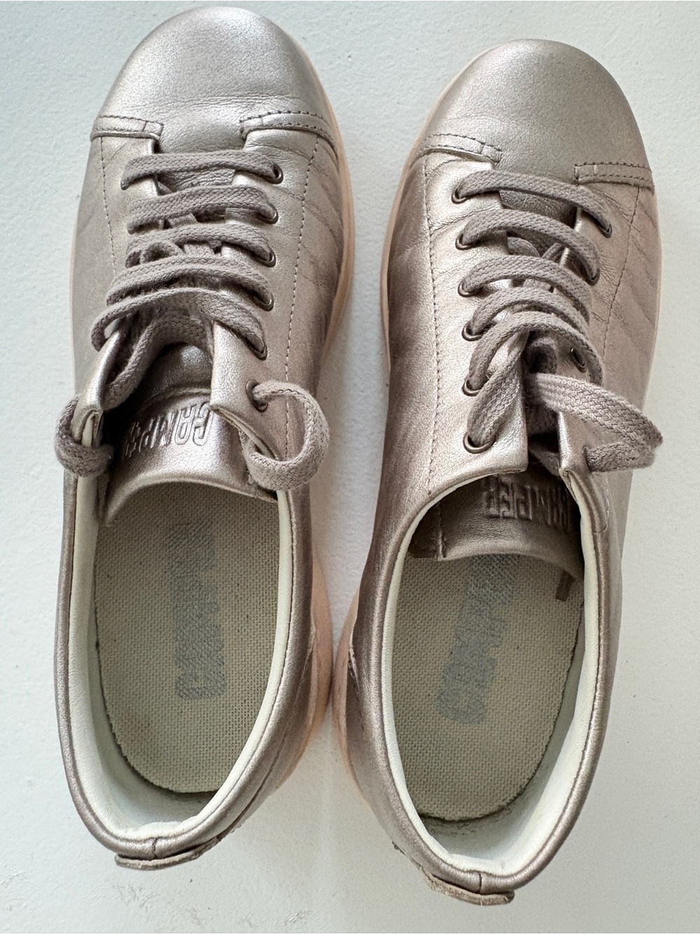 CAMPER metallic sneakers - silvery gold